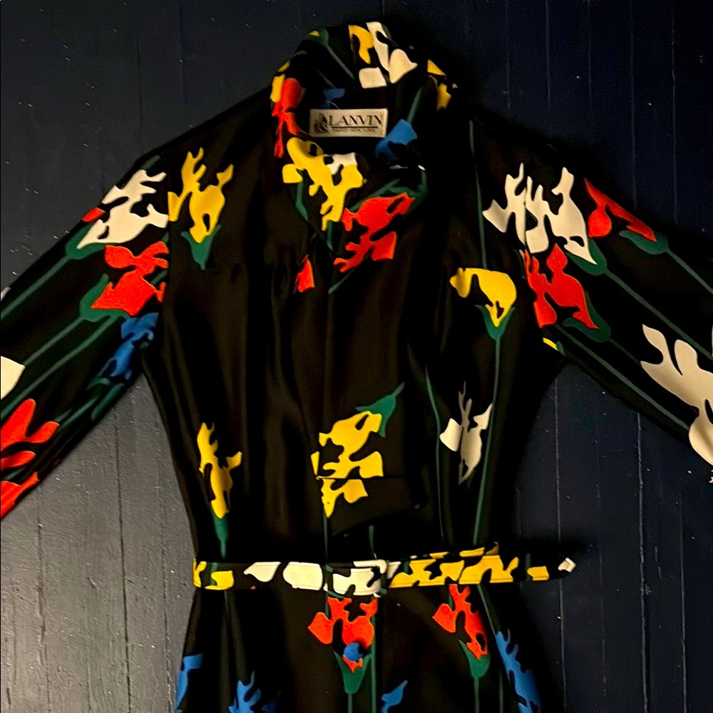 Lanvin Multicolor Floral Dress, size 8